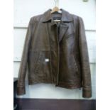 A Crombie leather jacket size medium