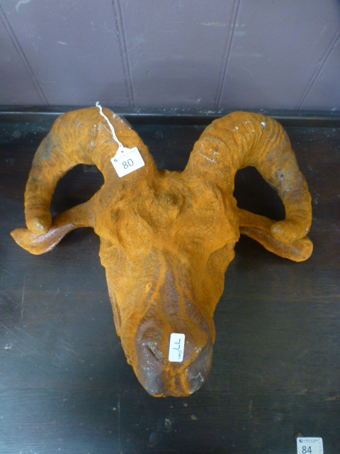 A large ram's head