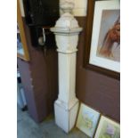 A part painted newel post