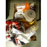 A tray containing a selection of items t