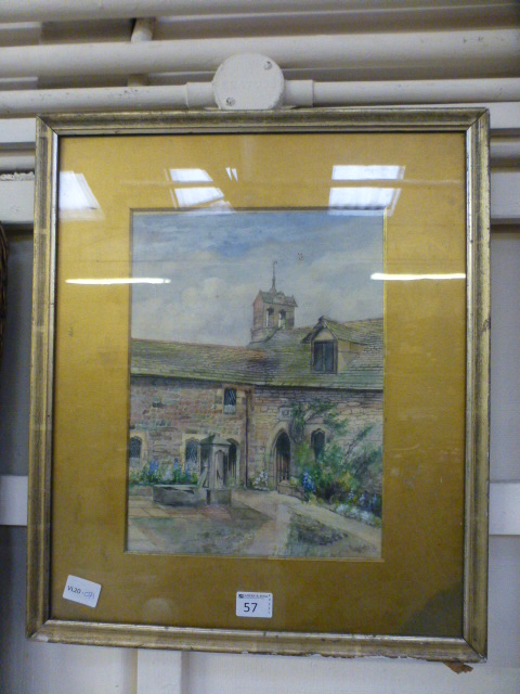 A framed and glazed watercolour of cotta