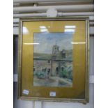 A framed and glazed watercolour of cotta