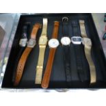 Seven men's wristwatches to include Garr