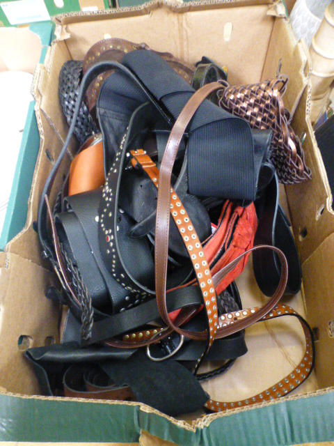 A tray containing and assortment of belt