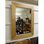 A sycamore framed rectangular mirror