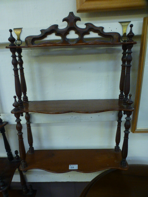 A set of late Victorian mahogany wall ha