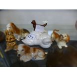 Six ceramic models of ducks etc. to incl