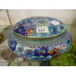 A Chinese cloisonne pot and lid A/F