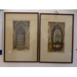 Two framed and glazed cathedral prints s
