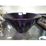 A Nick Munro purple glass bowl