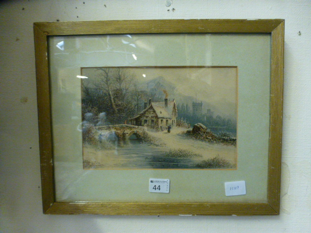 A framed and glazed print titled 'Winter