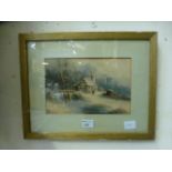 A framed and glazed print titled 'Winter