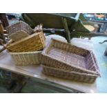 A selection of wicker baskets etc.