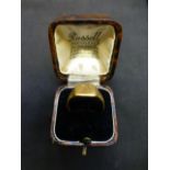 A boxed 18ct gold signet ring engraved '