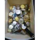 A box containing an assortment of wristw