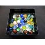 A small collection of marbles