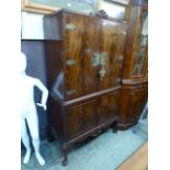 A reproduction mahogany drinks cabinet h