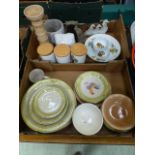 Two trays of assorted ceramics to includ
