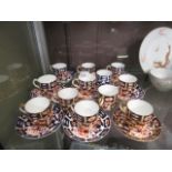 A part set of Royal Crown Derby coffee c