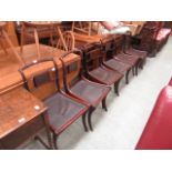 A set of six Victorian rosewood dining c