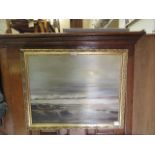 A gilt framed oil on canvas of coastal s