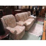 A Parker Knoll three piece suite compris