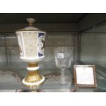 A Stuart crystal goblet commemorating th