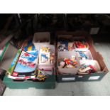 Two trays of Lego pieces