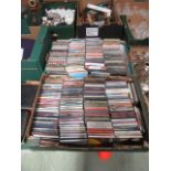 Two trays of CDs by various artists