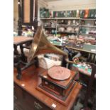 A wind-up gramophone player by His Maste