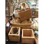 A selection of wicker baskets
