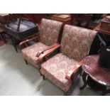 A pair of early 20th century fireside ch