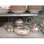 A selection of silver plated ware to inc