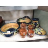 A selection of slip ware ceramics togeth