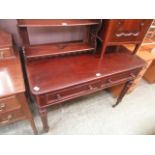 A Victorian mahogany hall table having t