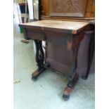 An early 19th century rosewood work tabl