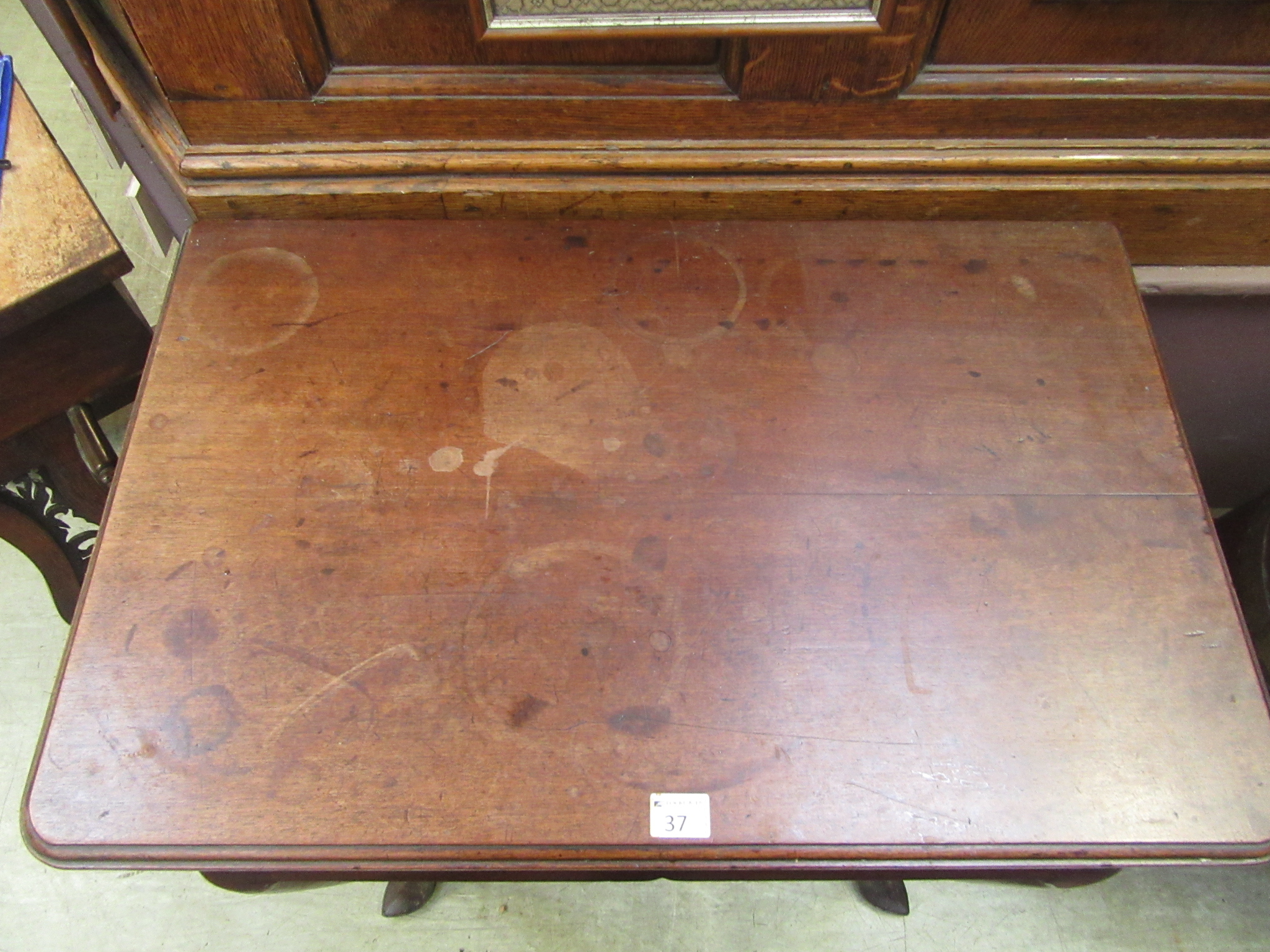 An 18th century mahogany single drawer s - Bild 2 aus 3