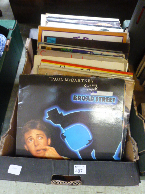 A tray of LPs by various artists to incl