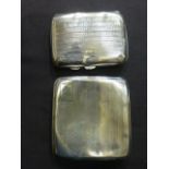 Two silver hallmarked cigarette cases ap