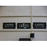 Three early 20th century 'Ladies Toilet'