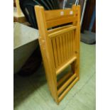 A pair of folding chairs