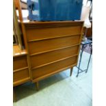 A mid-20th century design teak chest of