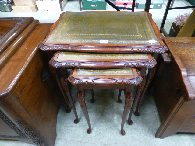 A reproduction nest of three tables, the