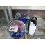 A collection of art glass paperweights t