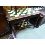 A late 19th century walnut table, the to