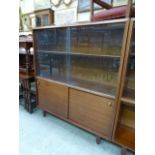 A mid-20th century mahogany bookcase hav