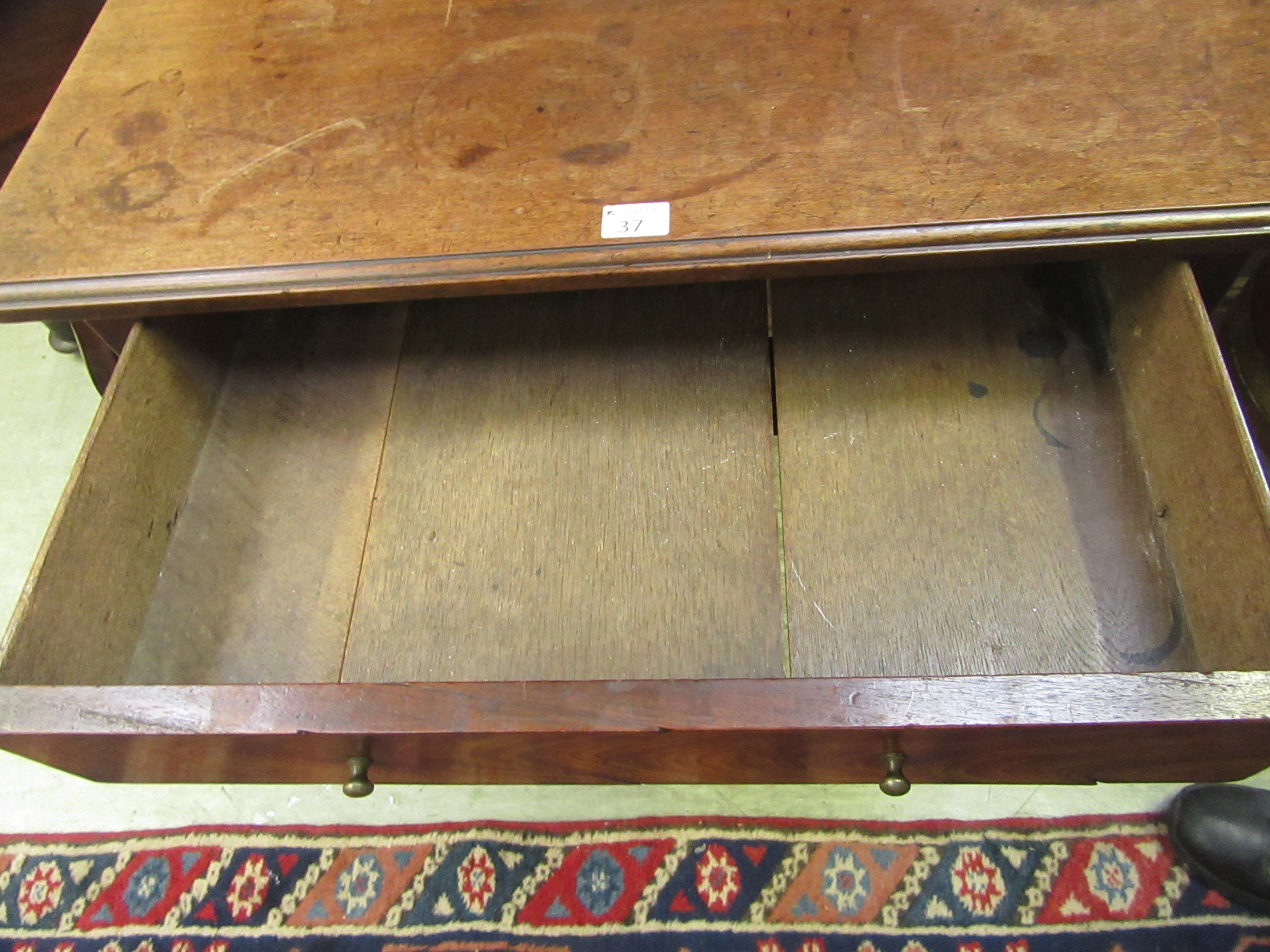 An 18th century mahogany single drawer s - Image 3 of 3