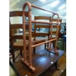 A red painted towel rail