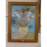 A pine framed and glazed Van Gogh print