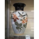 A Langley ware vase having a floral and